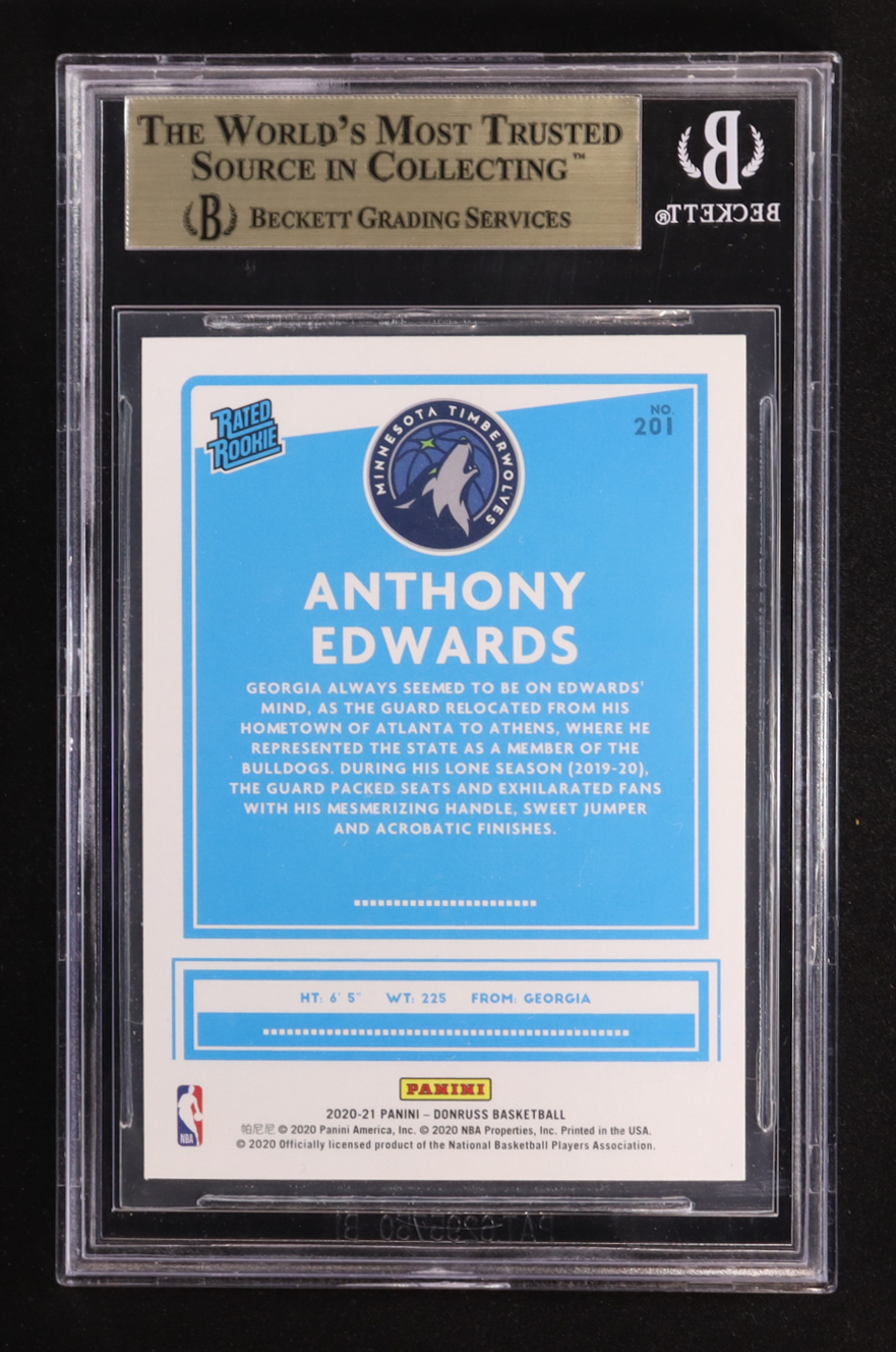 Anthony Edwards 2020-21 Donruss #201 RR RC (BGS 9.5) at PristineAuction.com Anthony Edwards 2020-21 Donruss #201 RR RC (BGS 9.5) at PristineAuction.com