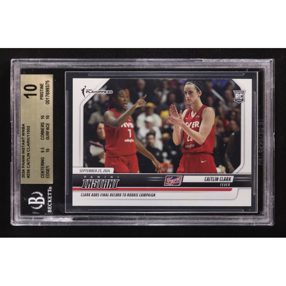 Caitlin Clark 2024 Panini Instant WNBA #236 RC (BGS 10) at PristineAuction.com