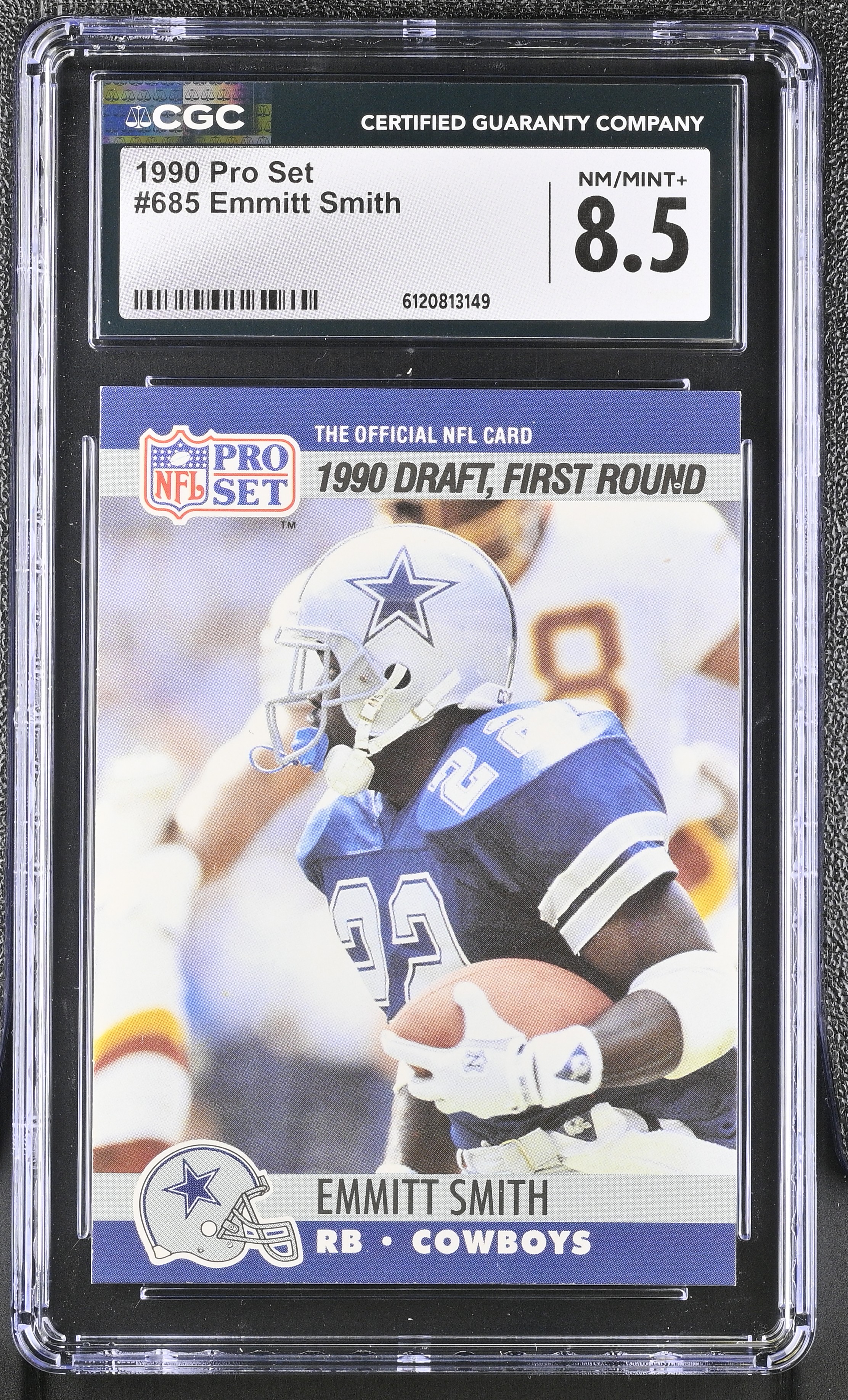 Emmitt Smith 1990 Pro Set #685 RC (CGC 8.5) at PristineAuction.com Emmitt Smith 1990 Pro Set #685 RC (CGC 8.5) at PristineAuction.com