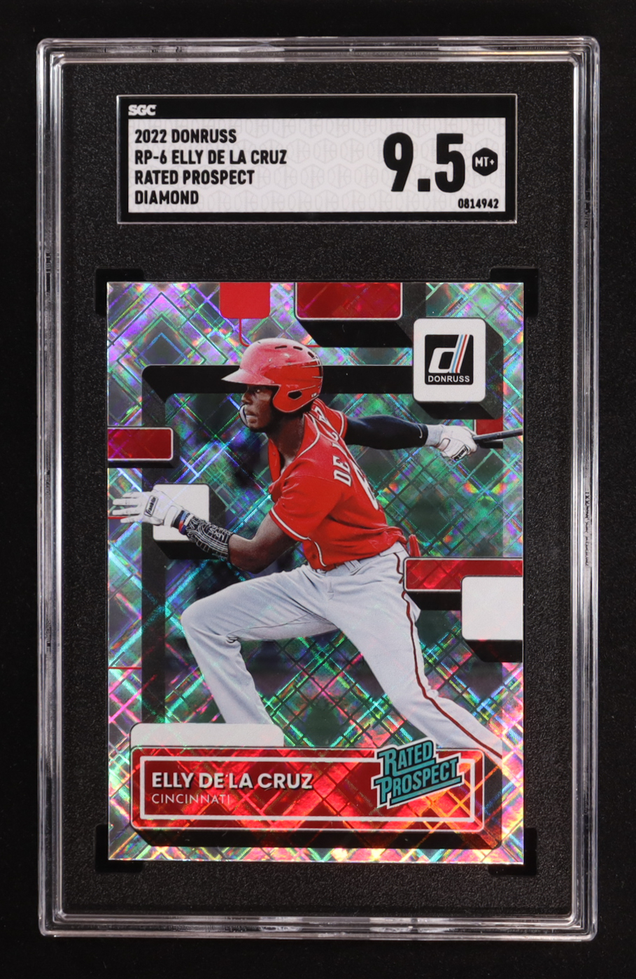 Elly De La Cruz 2022 Donruss Rated Prospects Diamond #6 (SGC 9.5) at PristineAuction.com Elly De La Cruz 2022 Donruss Rated Prospects Diamond #6 (SGC 9.5) at PristineAuction.com