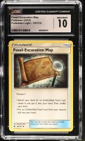 Fossil Excavation Map 2018 Pokemon Forbidden Light #107/131 (CGC 10) at PristineAuction.com