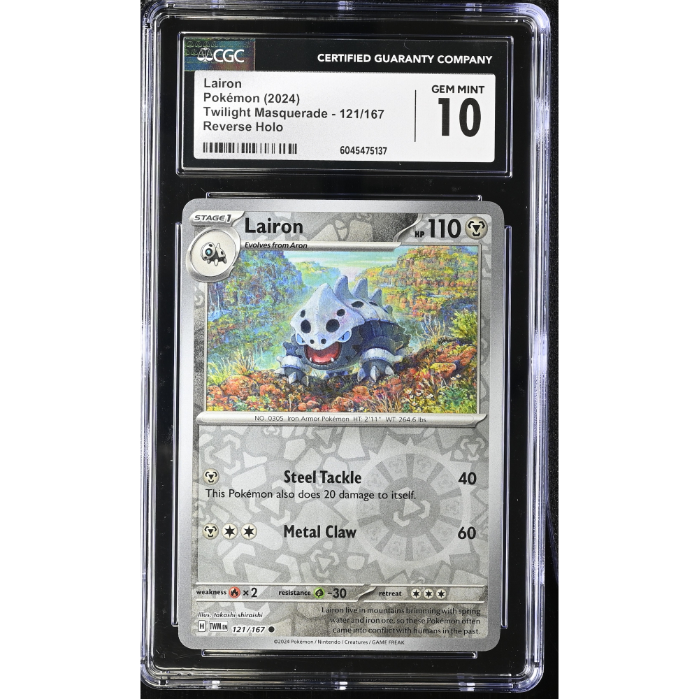 Lairon 2024 Pokemon Twilight Masquerade #121/167 (CGC 10) at PristineAuction.com