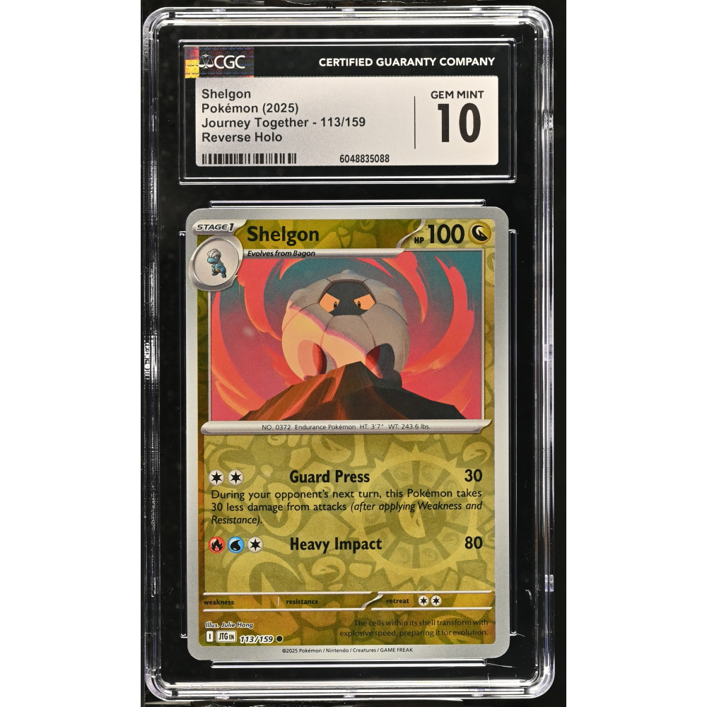 Shelgon 2025 Pokemon Journey Together #113/159 (CGC 10) at PristineAuction.com