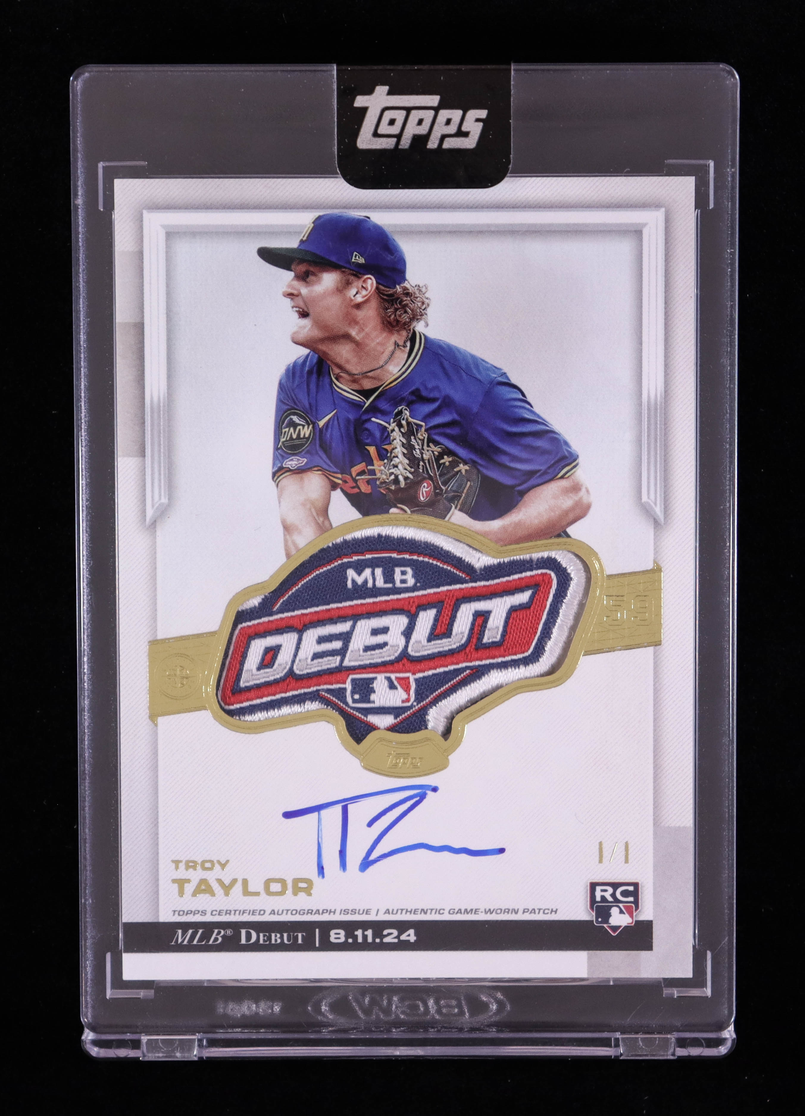 Troy Taylor 2025 Topps Chrome Update Rookie MLB Debut Patch Autographs #RDPATT RC #1/1 at PristineAuction.com Troy Taylor 2025 Topps Chrome Update Rookie MLB Debut Patch Autographs #RDPATT RC #1/1 at PristineAuction.com