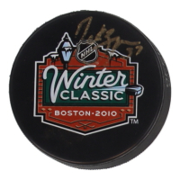 Patrice Bergeron Signed 2010 Winter Classic Logo Hockey Puck (Bergeron) at PristineAuction.com