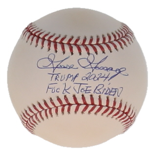 Goose Gossage Signed OML Baseball Inscribed "Trump 2024" & "F*** Joe Biden" (Beckett) at PristineAuction.com Goose Gossage Signed OML Baseball Inscribed "Trump 2024" & "F*** Joe Biden" (Beckett) at PristineAuction.com