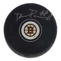 David Pastrnak Signed Bruins Logo Hockey Puck (Pastrnak) at PristineAuction.com