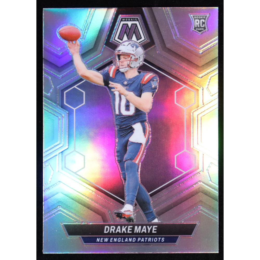 Drake Maye 2024 Panini Mosaic Silver #303 RC at PristineAuction.com