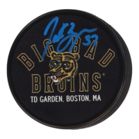 Patrice Bergeron Signed Boston Bruins Logo Hockey Puck (Bergeron) at PristineAuction.com