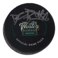 David Pastrnak Signed 2023 Winter Classic Logo Hockey Puck (Pastrnak) at PristineAuction.com