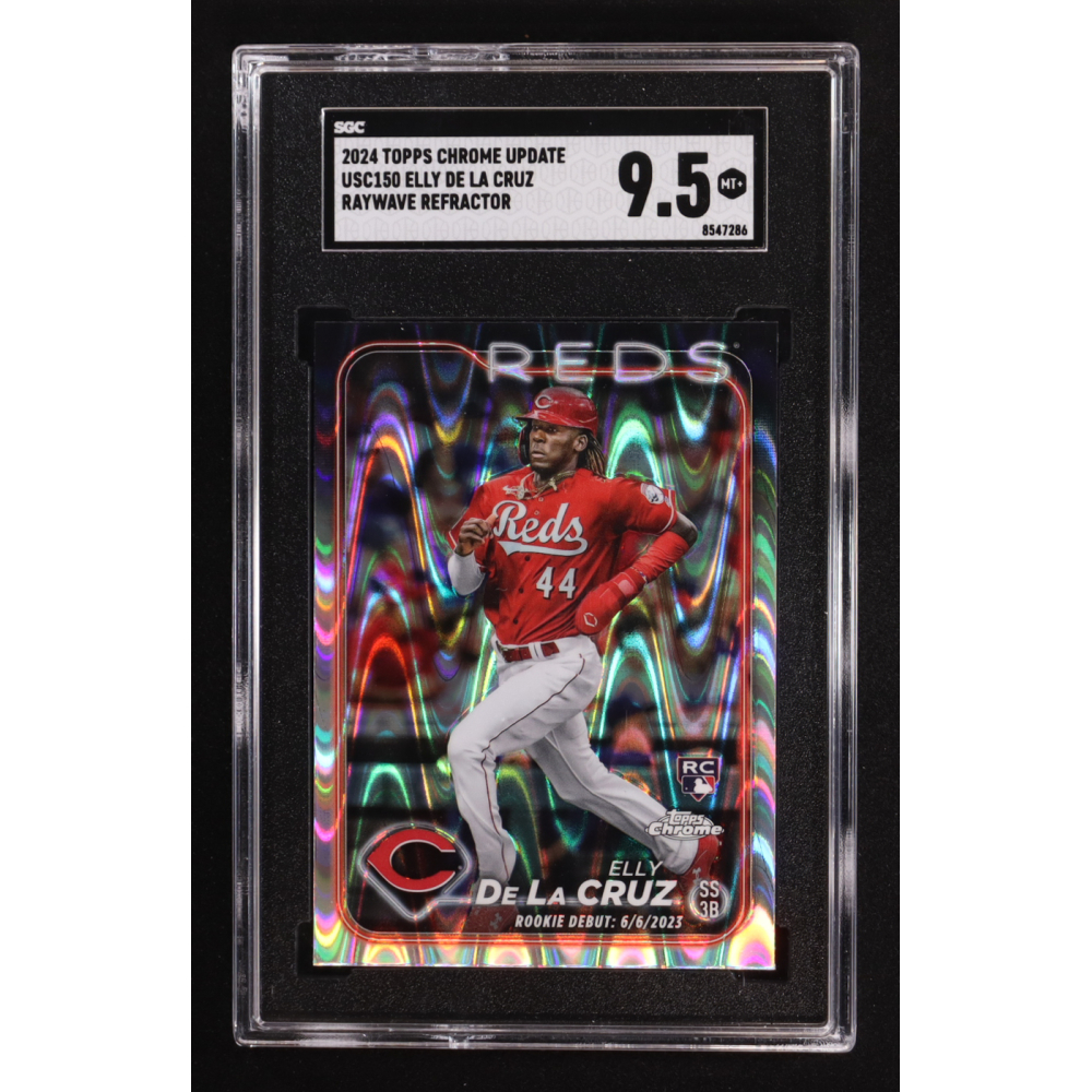Elly De La Cruz 2024 Topps Chrome Update RayWave Refractors #USC150 RC (SGC 9.5) at PristineAuction.com