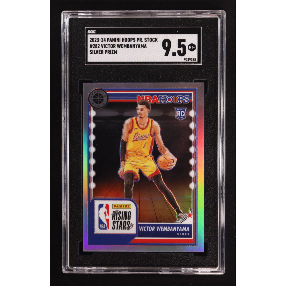 Victor Wembanyama 2023-24 Hoops Premium Stock Silver Prizm #282 RC (SGC 9.5) at PristineAuction.com