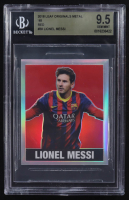 Lionel Messi 2018 Leaf Originals Metal '48 Red #38 #3/3 (BGS 9.5) at PristineAuction.com