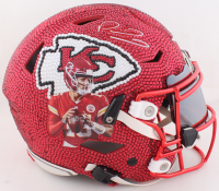 Patrick Mahomes II Signed Chiefs Full-Size Authentic On-Field Custom Swarovski Crystal Speedflex Helmet with Visor (JSA) at PristineAuction.com