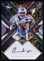 Omarion Hampton 2024 Wild Card Auto Mania American FB Autographs Triangles American Flag Sparkles #AMAT-OH #19/25 RC at PristineAuction.com