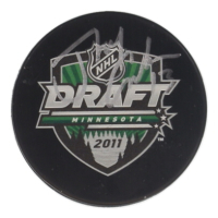 Johnny Gaudreau Signed 2011 NHL Draft Logo Hockey Puck (Gaudreau) at PristineAuction.com