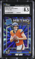 Bo Nix 2024 Donruss Rated Rookies Retro #19 RC (CGC 8.5) at PristineAuction.com