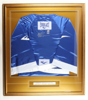 Mike Tyson Signed Custom Framed Everlast Boxing Robe with Stat Plaque (PSA & Tyson) at PristineAuction.com