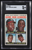 Hank Aaron / Willie McCovey / Willie Mays / Orlando Cepeda 1964 Topps N.L. Home Run Leaders #9 (SGC 5) at PristineAuction.com