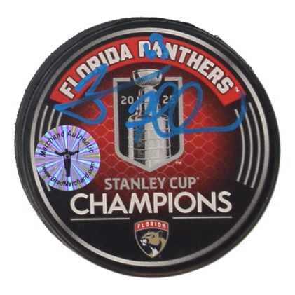 Bard Marchand Signed Panthers 2025 Stanley Cup Champions Commemorative Logo Hockey Puck (Marchand) at PristineAuction.com Bard Marchand Signed Panthers 2025 Stanley Cup Champions Commemorative Logo Hockey Puck (Marchand) at PristineAuction.com