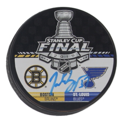 Patrice Bergeron Signed 2019 Stanley Cup Final Logo Hockey Puck (Bergeron) at PristineAuction.com Patrice Bergeron Signed 2019 Stanley Cup Final Logo Hockey Puck (Bergeron) at PristineAuction.com