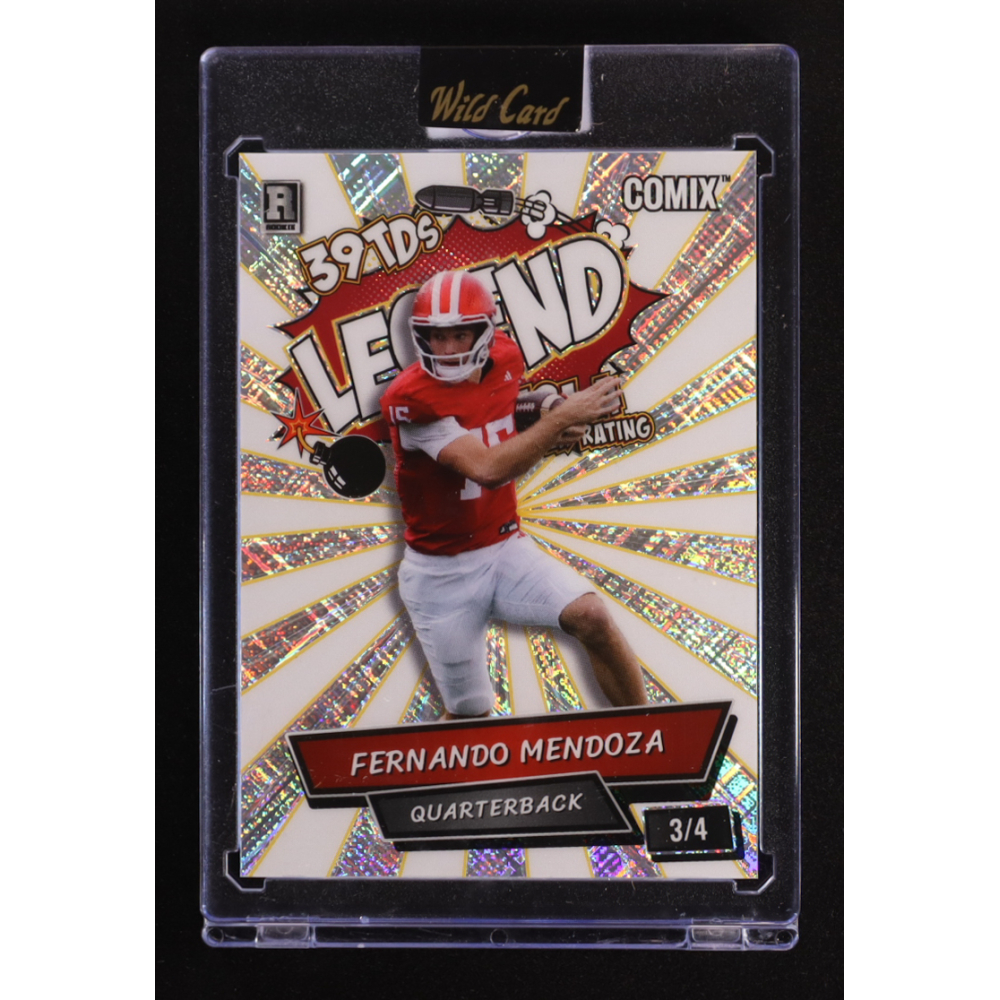 Fernando Mendoza 2025 Wild Card Comix Legend Shimmer Silver #FM08 #3/4 RC at PristineAuction.com