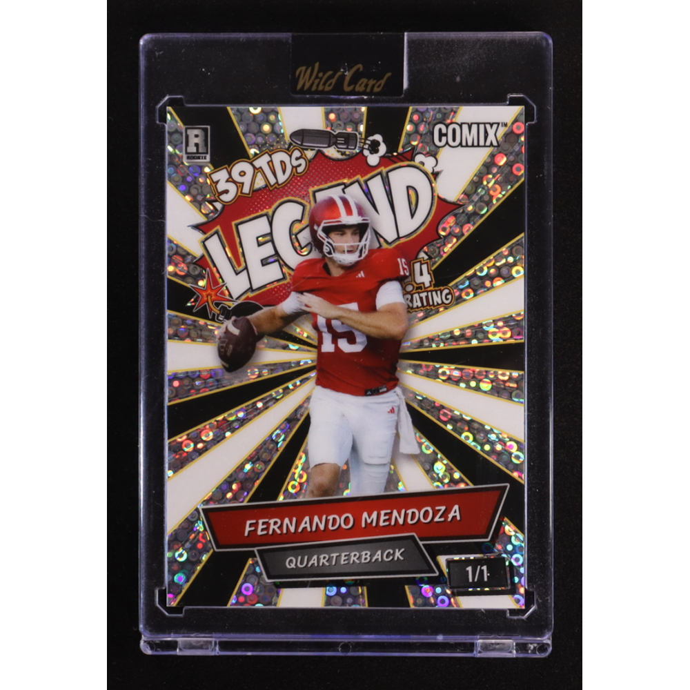 Fernando Mendoza 2025 Wild Card Comix Legend Disco Silver #FM09 #1/1 RC at PristineAuction.com
