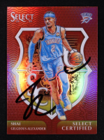 Shai Gilgeous-Alexander Signed 2024-25 Select Select Certified Red Prizms #4 (PSA) at PristineAuction.com