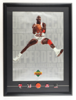 Upper Deck Michael Jordan In-Store Custom Framed Poster Display with Set of (5) Jordan Upper Deck Pins at PristineAuction.com