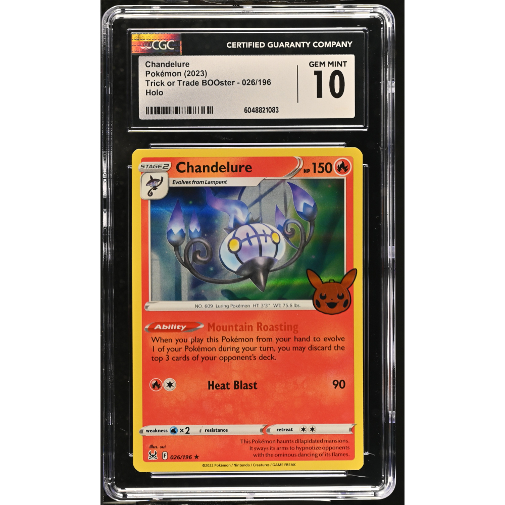 Chandelure 2023 Pokemon Trick Or Trade BOOster #026/196 (CGC 10) at PristineAuction.com