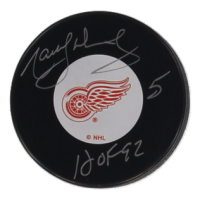 Marcel Dionne Signed Red Wings Logo Hockey Puck Inscribed "HOF 92" (SportAuthentix) at PristineAuction.com