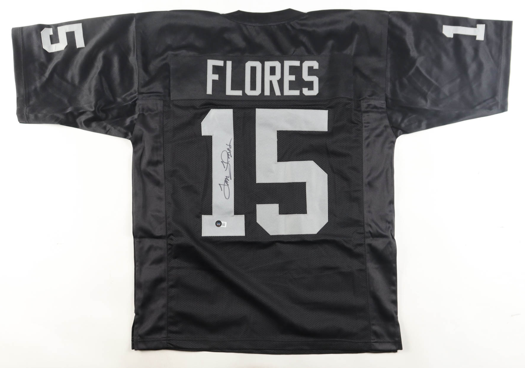 Tom Flores Signed Jersey (Beckett) at PristineAuction.com Tom Flores Signed Jersey (Beckett) at PristineAuction.com
