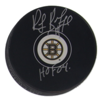 Ray Bourque Signed Bruins Logo Hockey Puck Inscribed "HOF 04" (SportAuthentix) at PristineAuction.com
