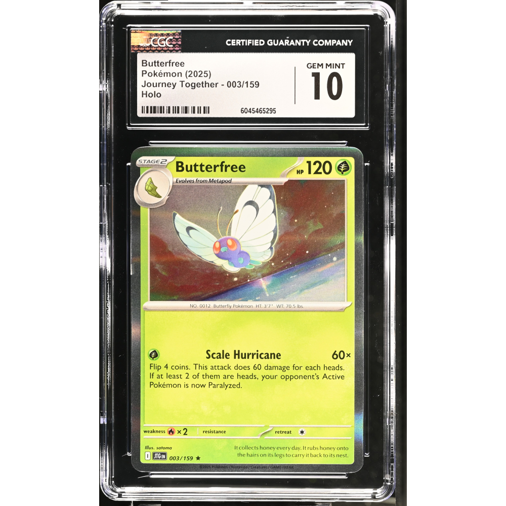 Butterfree 2025 Pokemon Journey Together #003/159 (CGC 10) at PristineAuction.com