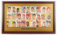 1954 Topps Baseball Custom Framed Uncut Card Sheet Display of (27) Cards with Title Plaque at PristineAuction.com