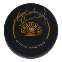 Zdeno Chara Signed Bruins Official Game Centennial Hockey Puck (Chara) at PristineAuction.com