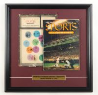 1954 First Issue "Sports Illustrated" Custom Framed Magazine Display with Original 1954 Mailing Envelope & Title Plaque at PristineAuction.com