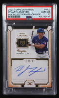 Wyatt Langford 2024 Topps Definitive Collection Rookie Autographs Orange #DRAWL2 #05/10 RC (PSA 10) at PristineAuction.com