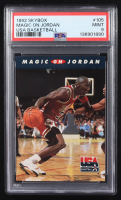Michael Jordan 1992 SkyBox USA #105 Magic on Jordan (PSA 9) at PristineAuction.com