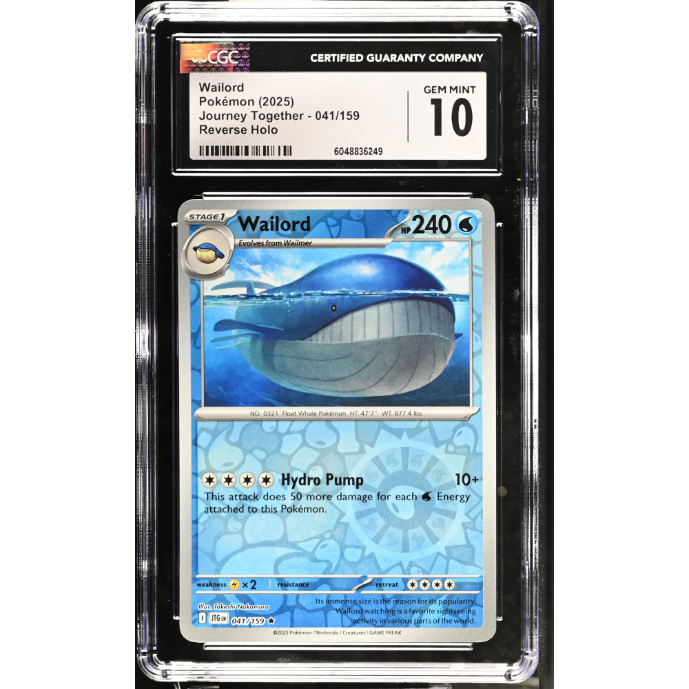 Wailord 2025 Pokemon Journey Together #041/159 (CGC 10) at PristineAuction.com