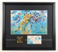 "The 1980 Olympics & Hockey Dream Team" Custom Framed LeRoy Neiman Art Print Display with Lake Placid Emblem & 1980 Radio Card at PristineAuction.com