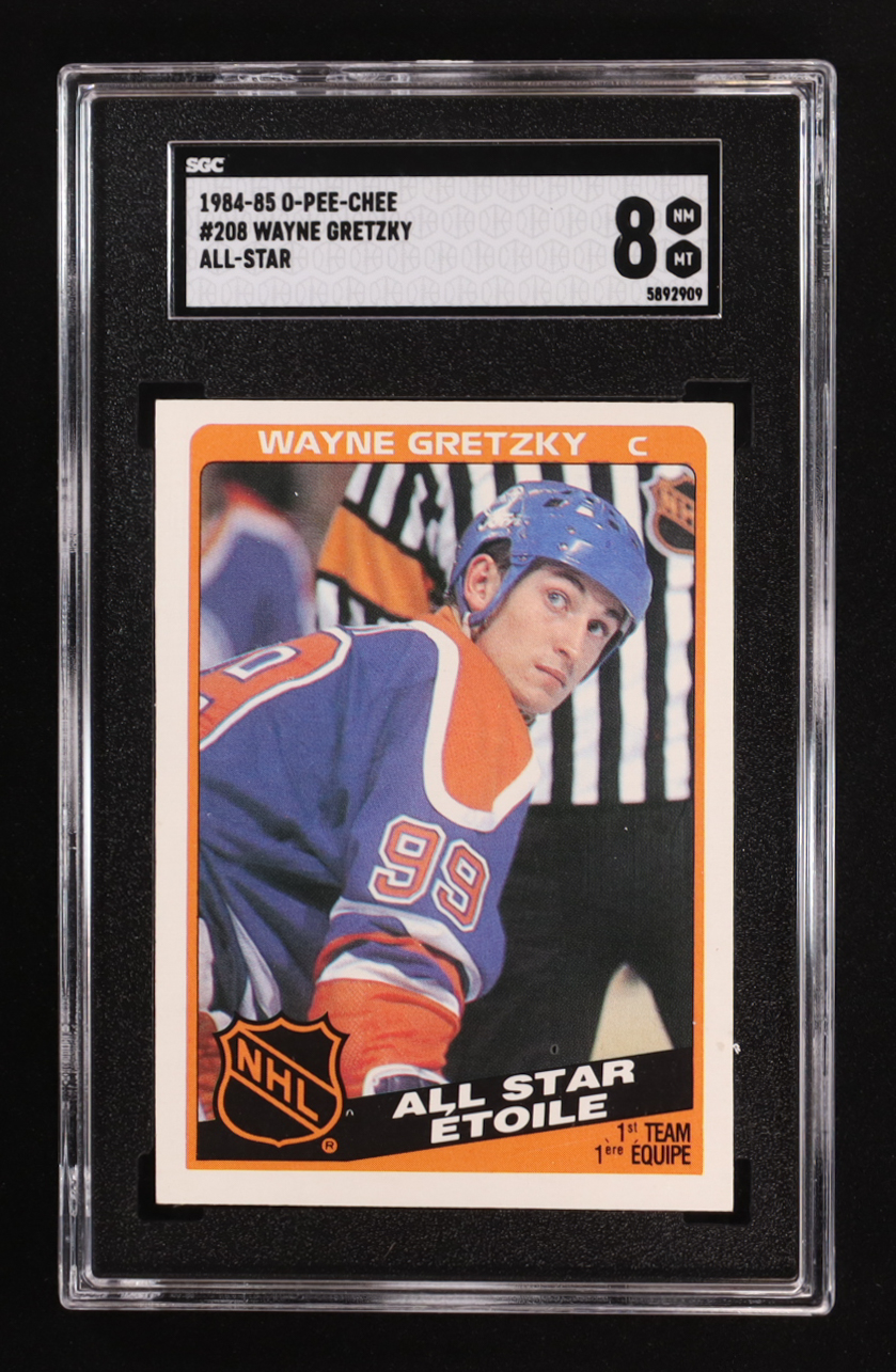 Wayne Gretzky 1984-85 O-Pee-Chee #208 AS (SGC 8) at PristineAuction.com Wayne Gretzky 1984-85 O-Pee-Chee #208 AS (SGC 8) at PristineAuction.com