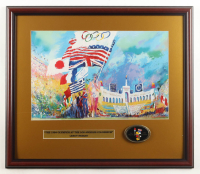 "The 1984 Olympics At Los Angeles Coliseum" Custom Framed LeRoy Neiman Art Print Display with LA Emblem & Title Plaque at PristineAuction.com