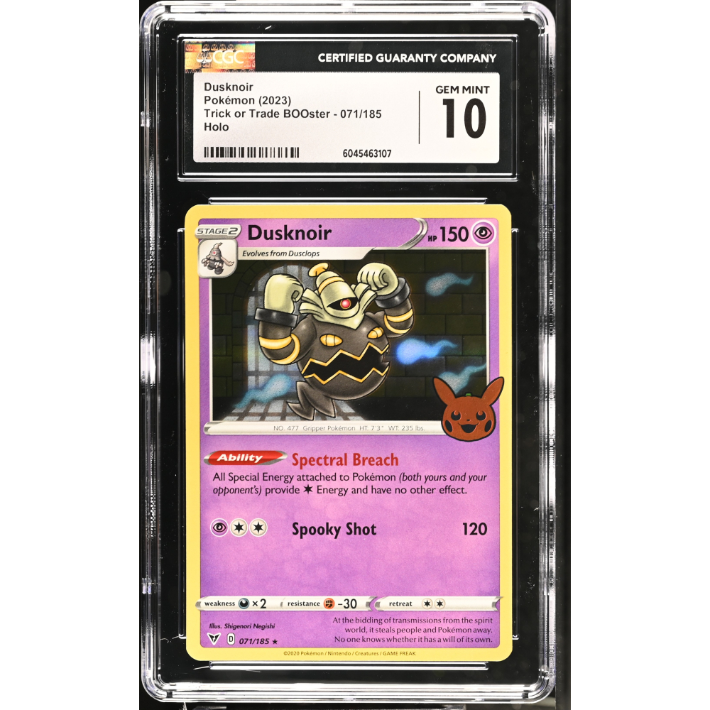 Dusknoir 2023 Pokemon Trick Or Trade BOOster #071/185 (CGC 10) at PristineAuction.com