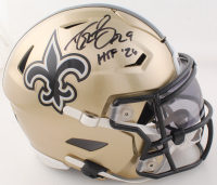Drew Brees Signed Saints Mid-Size SpeedFlex Helmet With Visor Inscribed "HOF '26" (Beckett) at PristineAuction.com