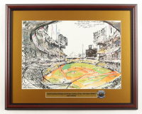 "Sandy Koufax Strikes Out Mickey Mantle at 1963 World Series" Custom Framed LeRoy Neiman Art Print Display with 1963 World Series Emblem at PristineAuction.com