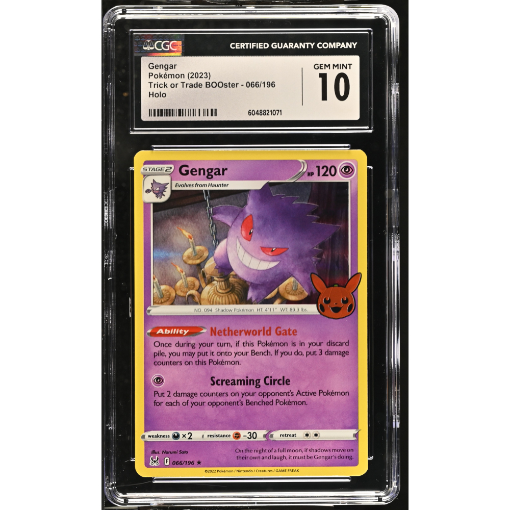 Gengar 2023 Pokemon Trick Or Trade BOOster #066/196 (CGC 10) at PristineAuction.com