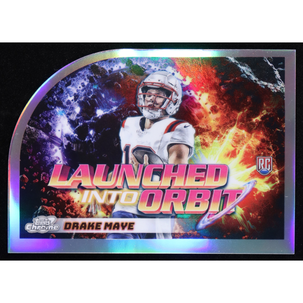 Drake Maye 2024 Topps Cosmic Chrome Launched Into Orbit #LIO8 RC at PristineAuction.com