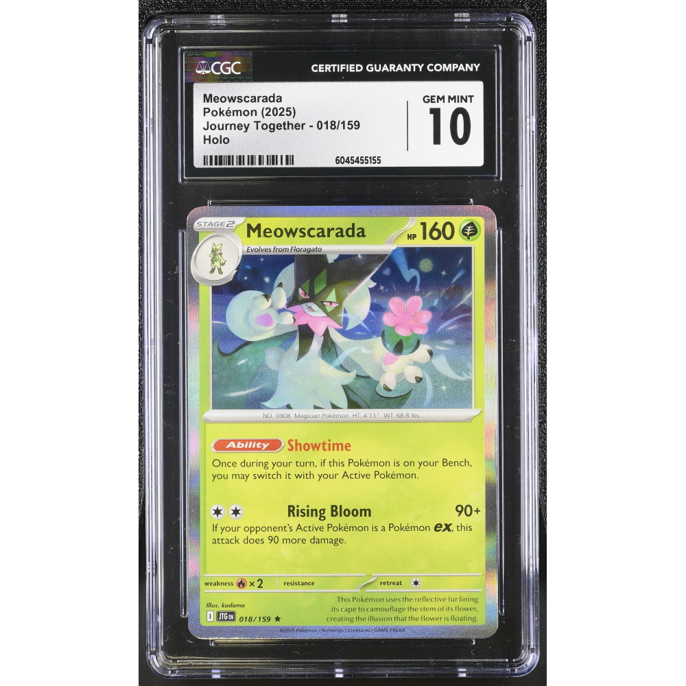 Meowscarada 2025 Pokemon Journey Together #018/159 (CGC 10) at PristineAuction.com