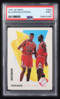 Michael Jordan / Scottie Pippen 1991-92 SkyBox TW #462 (PSA 9) at PristineAuction.com